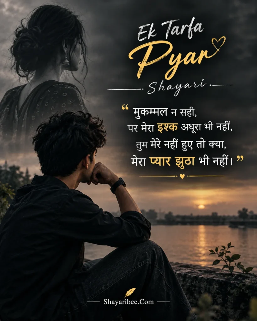 Dard Ek Tarfa Pyar Shayari in Hindi