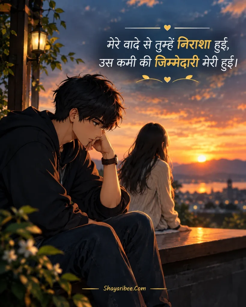 Sorry shayari anime girl emotional aesthetic